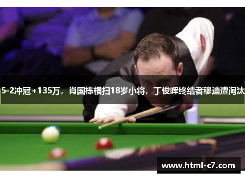 5-2冲冠+135万，肖国栋横扫18岁小将，丁俊晖终结者穆迪遭淘汰